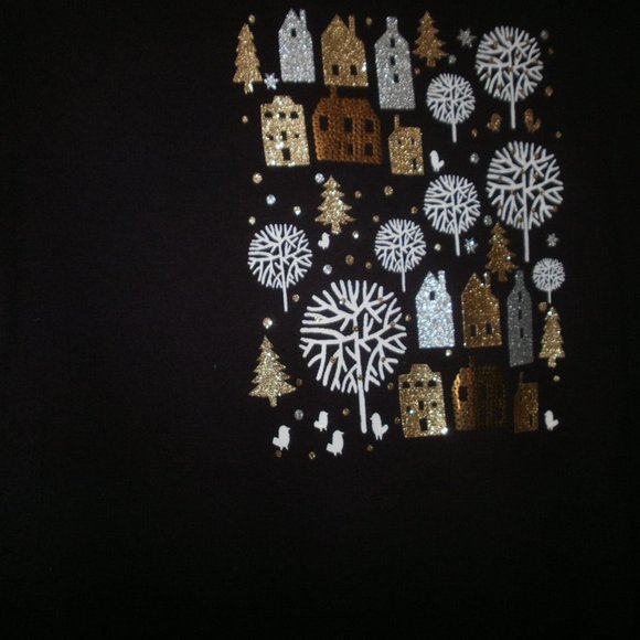 Woman's Croft & Barrow the Classic Tee 2X Deep Purple long sleeves NEW - Picture 2 of 2